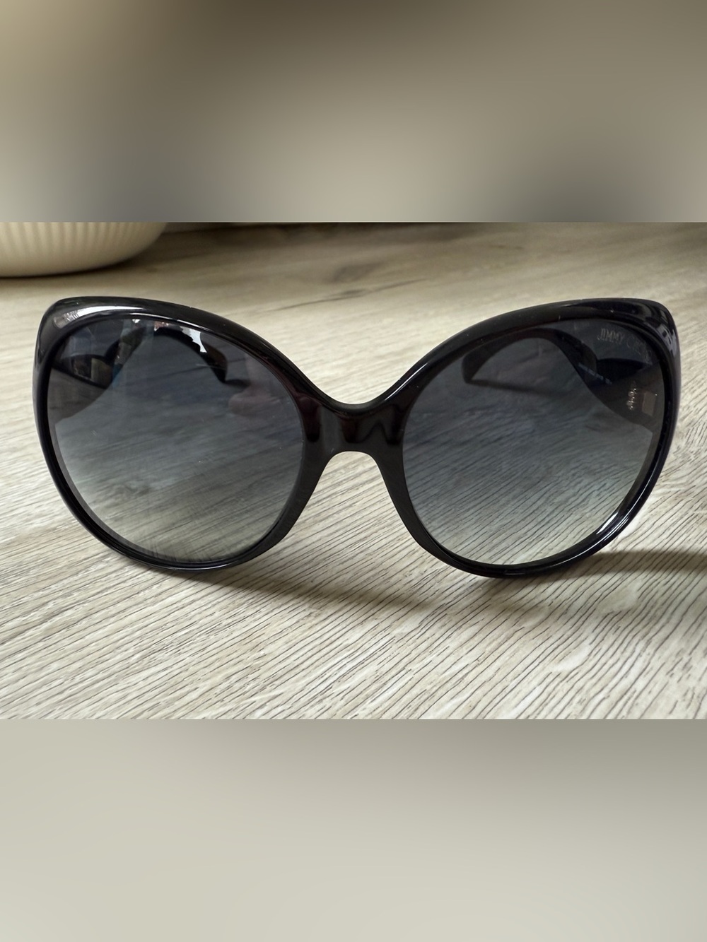 Jimmy Choo Black DAHLIA Oversized Designer Sunglasses Vintage Couture Dahlia/s